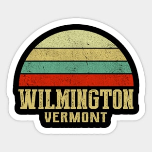 WILMINGTON VERMONT Vintage Retro Sunset Sticker